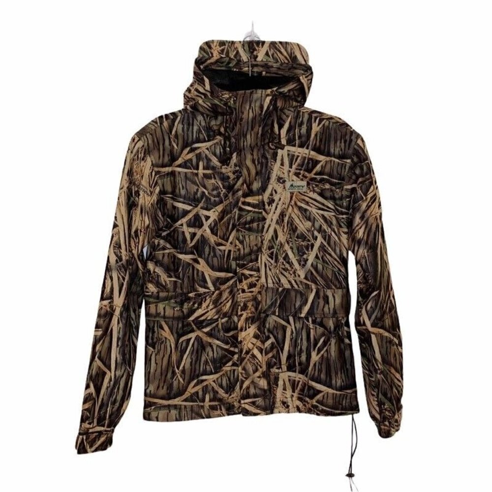 Mount'N Prairie Men's Shadow Grass Hunting Jackets Brown Camouflage Hood Small